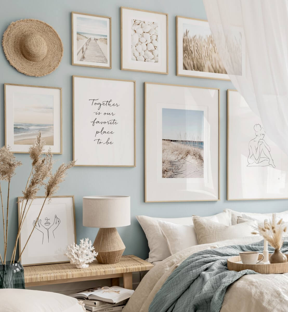Sherwin-Williams Color of the Year 2024: Upward 32 bedroom-light-blue-walls-earthy-accents-nordroom