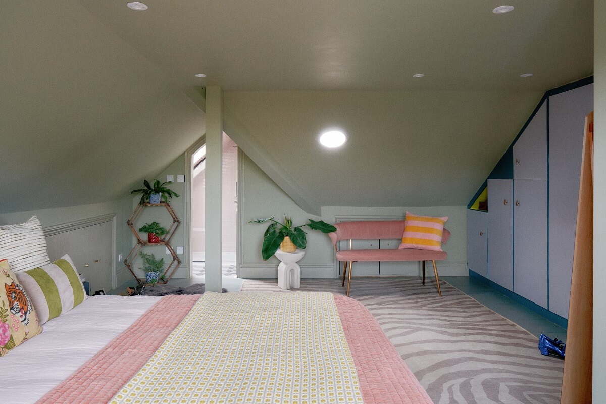 A Fun Colorful Family House in England 30 bedroom-slanted-ceiling-nordroom