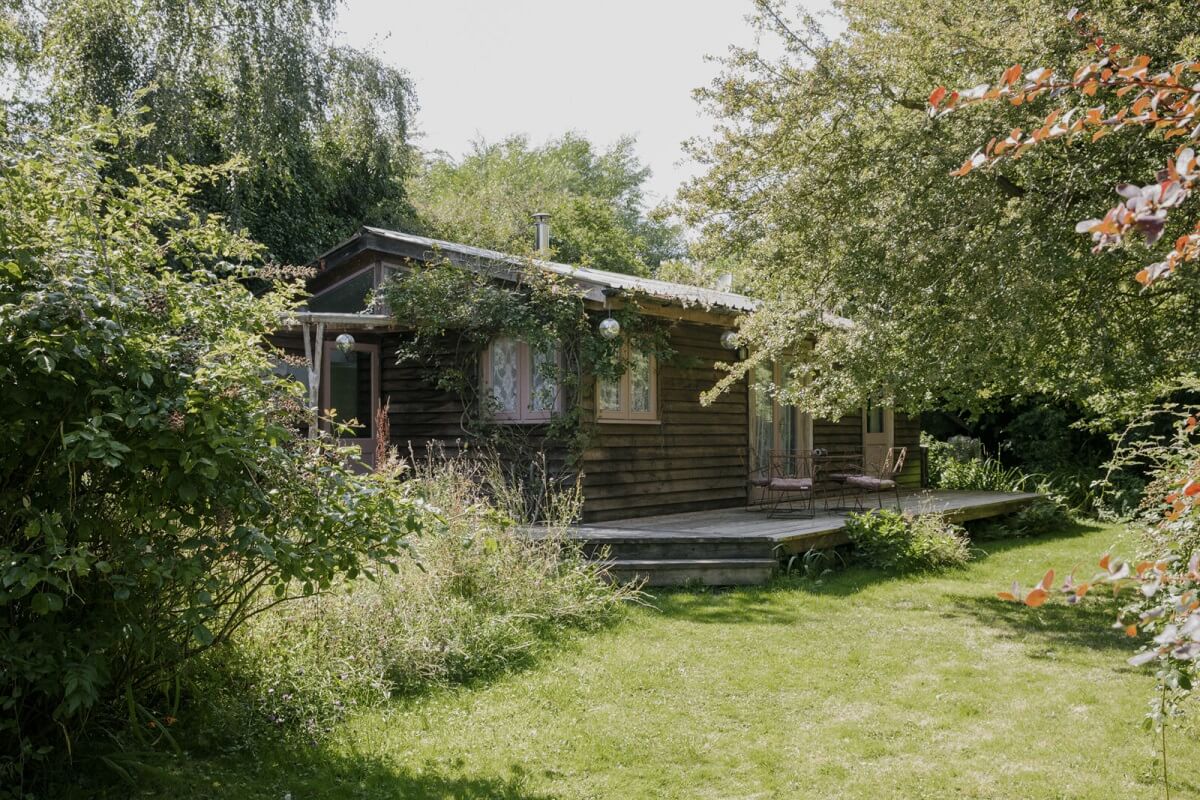 Pearl Lowe's Vintage Boho English Beach House is For Sale 16 cabin-in-the-garden-guest-house-pearl-lowe-nordroom