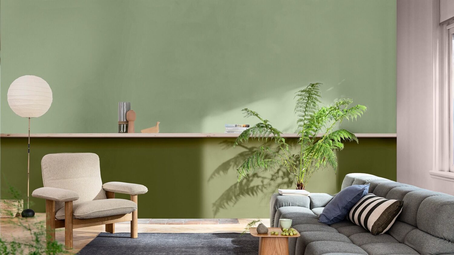 Dulux Colour of the Year 2024: Sweet Embrace 25 calm-colour-story-green-livingroom-inspiration-nordroom