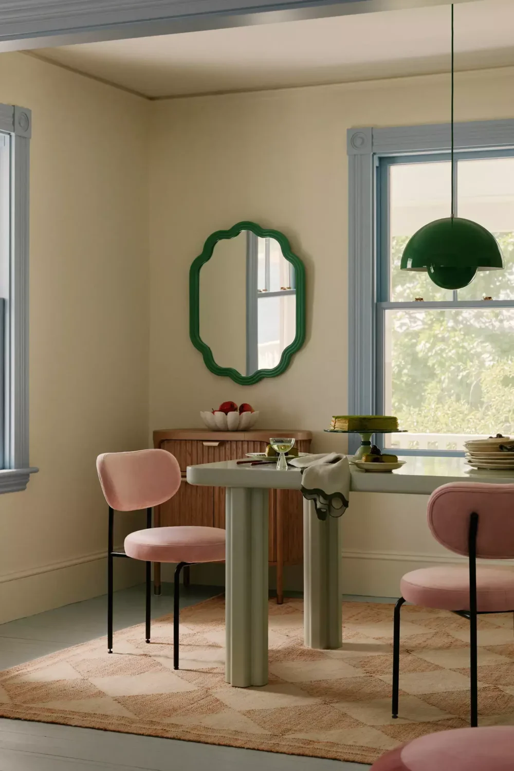 Sherwin-Williams Color of the Year 2024: Upward 22 dining-room-with-pink-chairs-nordroom