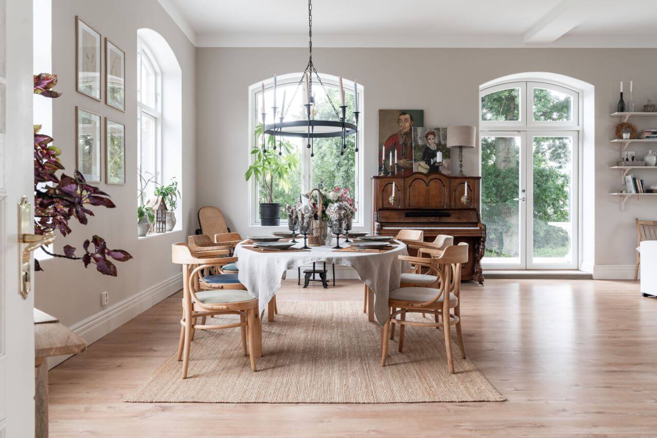 A Former Swedish School is Now a Beautiful Home 9 dining-table-scandinavian-living-room-nordroom