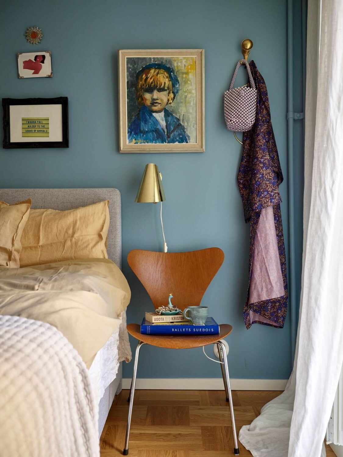 A Scandinavian Apartment with a Fresh Blue Bedroom 18 fresh-blue-wall-paint-bedroom-nordroom