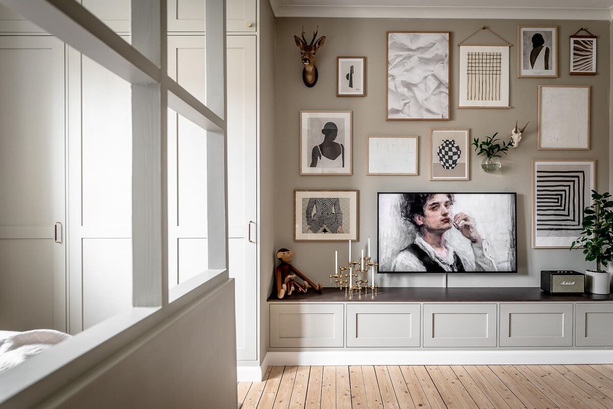 Best of 2023: Studio Apartments 15 gallery-wall-with-television-studio-apartment-nordroom