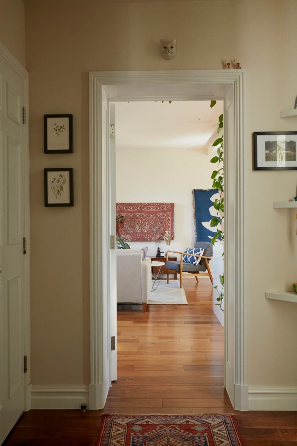 A Light Attic Apartment in London 8 hallway-view-to-living-room-nordroom