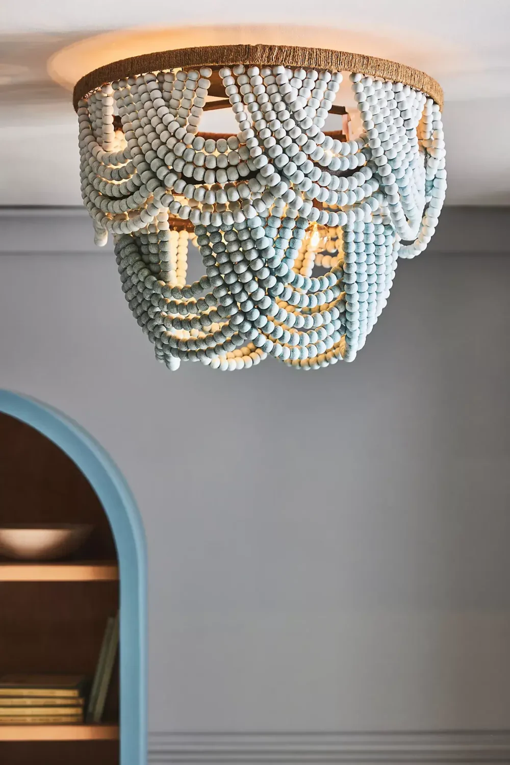 Sherwin-Williams Color of the Year 2024: Upward 42 light-blue-beaded-pendant-sherwin-williams-upward-color-of-the-year-2024-nordroom