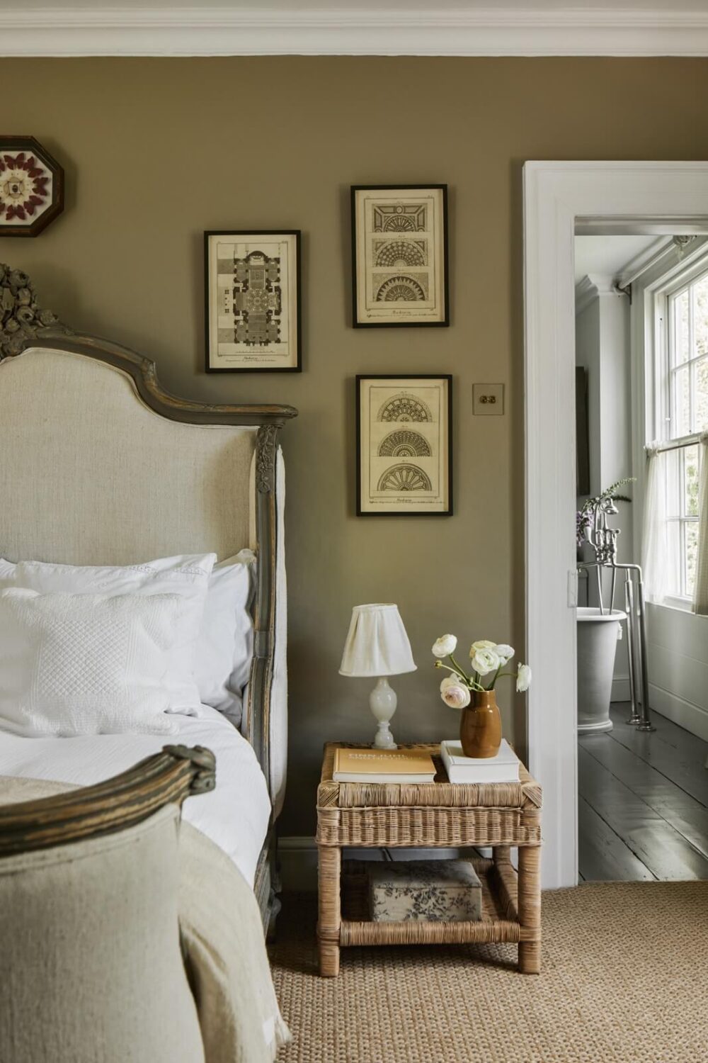 A Restored Georgian House with a Walled Garden 18 light-brown-walls-classic-bedroom-nordroom