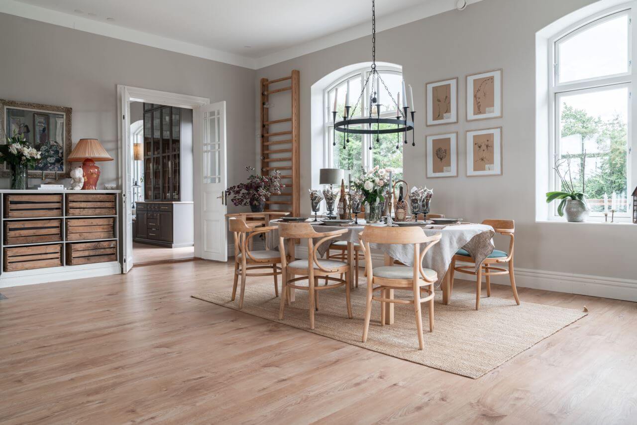 A Former Swedish School is Now a Beautiful Home 10 living-room-dining-area-nordroom