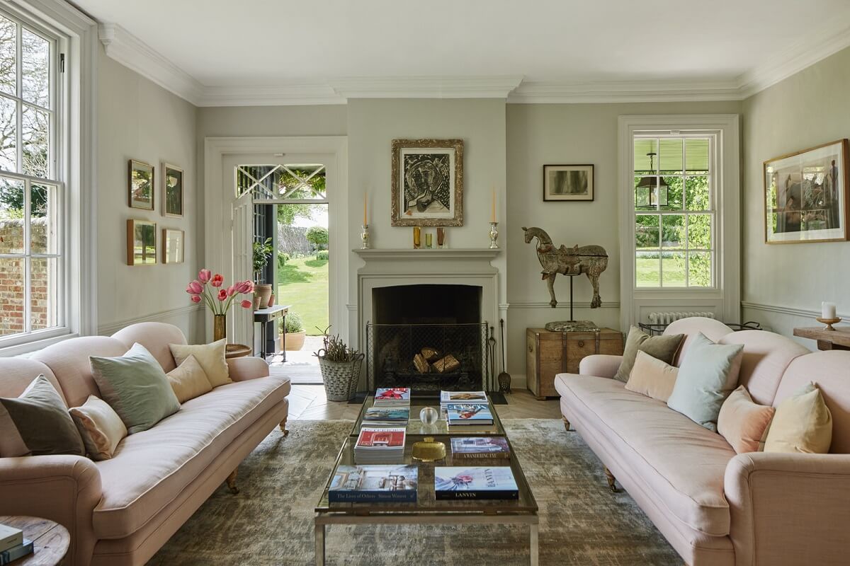 A Restored Georgian House with a Walled Garden 2 living-room-fireplace-nordroom