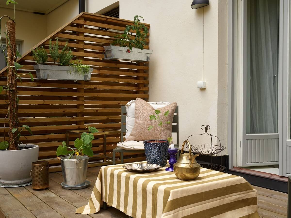 A Scandinavian Apartment with a Fresh Blue Bedroom 21 outdoor-terrace-scandi-apartment-nordroom