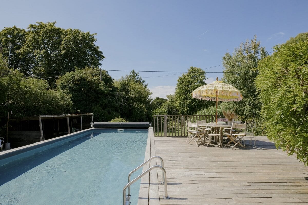 Pearl Lowe's Vintage Boho English Beach House is For Sale 28 swimming-pool-garden-beach-house-nordroom