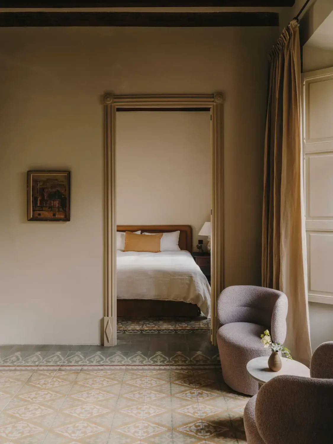 A Historic Townhouse on Majorca with a Striped Pool 21 townhouse-mallorca-bedroom-nordroom