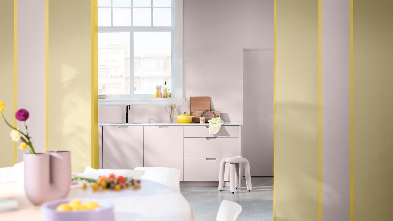 Dulux Colour of the Year 2024: Sweet Embrace 31 uplifting-colour-story-kitchen-inspiration-yellow-accents
