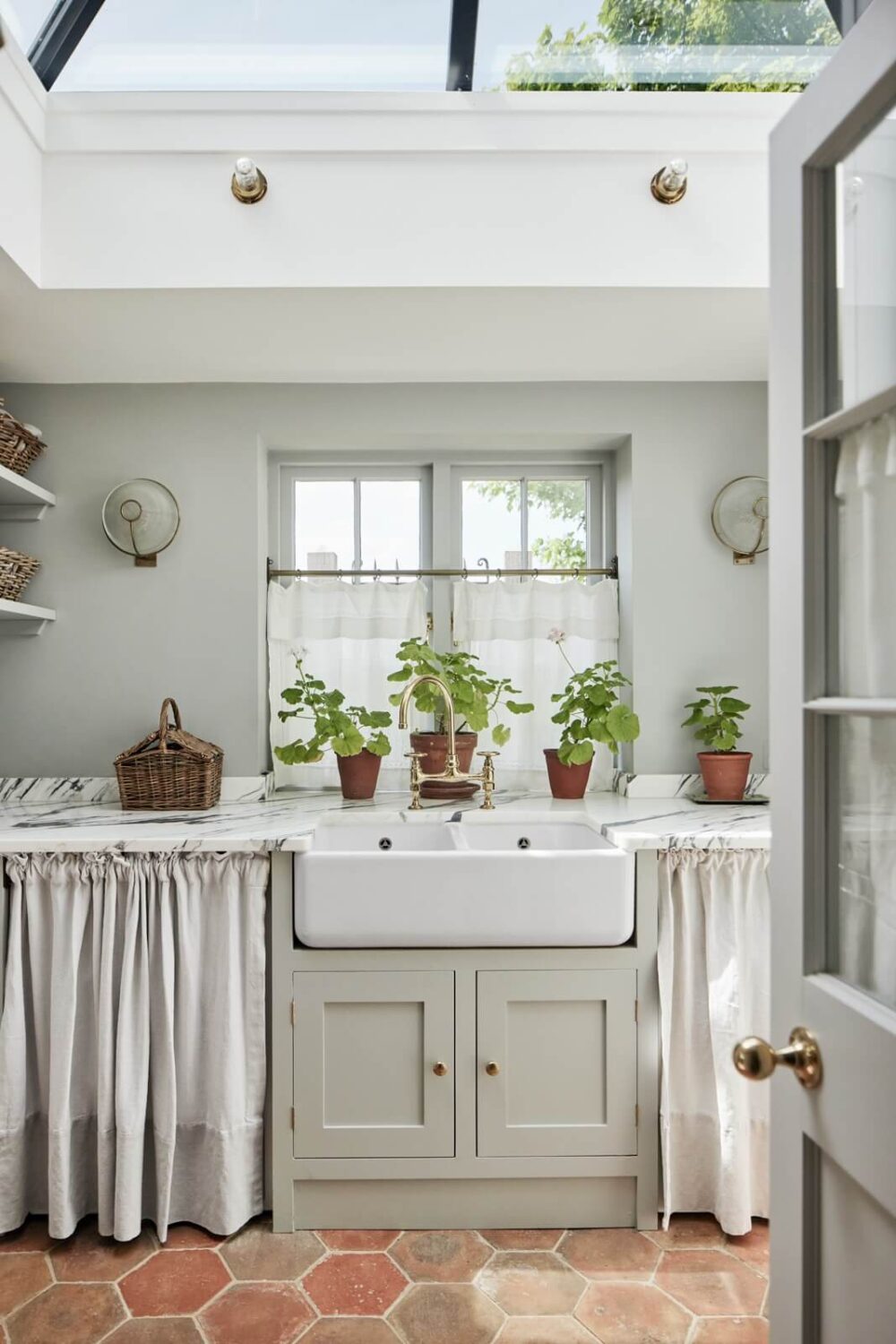 A Restored Georgian House with a Walled Garden 11 utility-room-hexagon-brick-tiles-skylight-nordroom