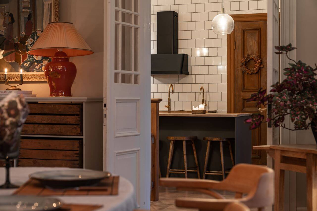 A Former Swedish School is Now a Beautiful Home 7 view-into-the-kitchen-nordroom