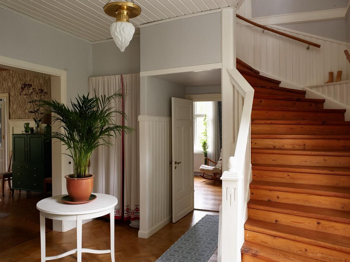 A Beautiful Swedish Country House with a Large Garden 19 wooden-staircase-swedish-house