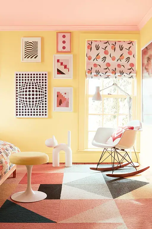 Benjamin Moore Color of the Year 2024: Blue Nova 7 Pink-Bedroom-Yellow-Paint-benjamin-moore-color-trends-palette--nordroom