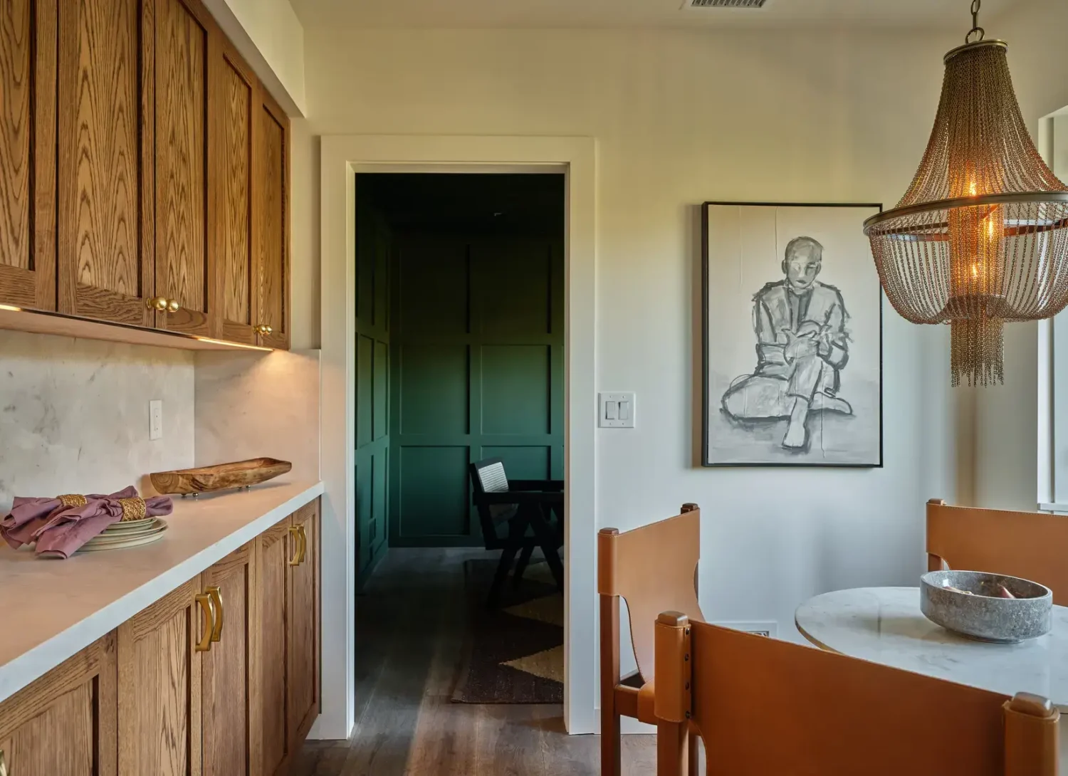 A Renovated Spanish Style Home in Hollywood Hills 21 breakfast-room