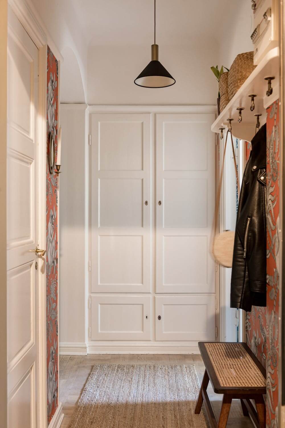 A Charming Open Plan Swedish Apartment 18 hallway-built-in-wardrobes-nordroom