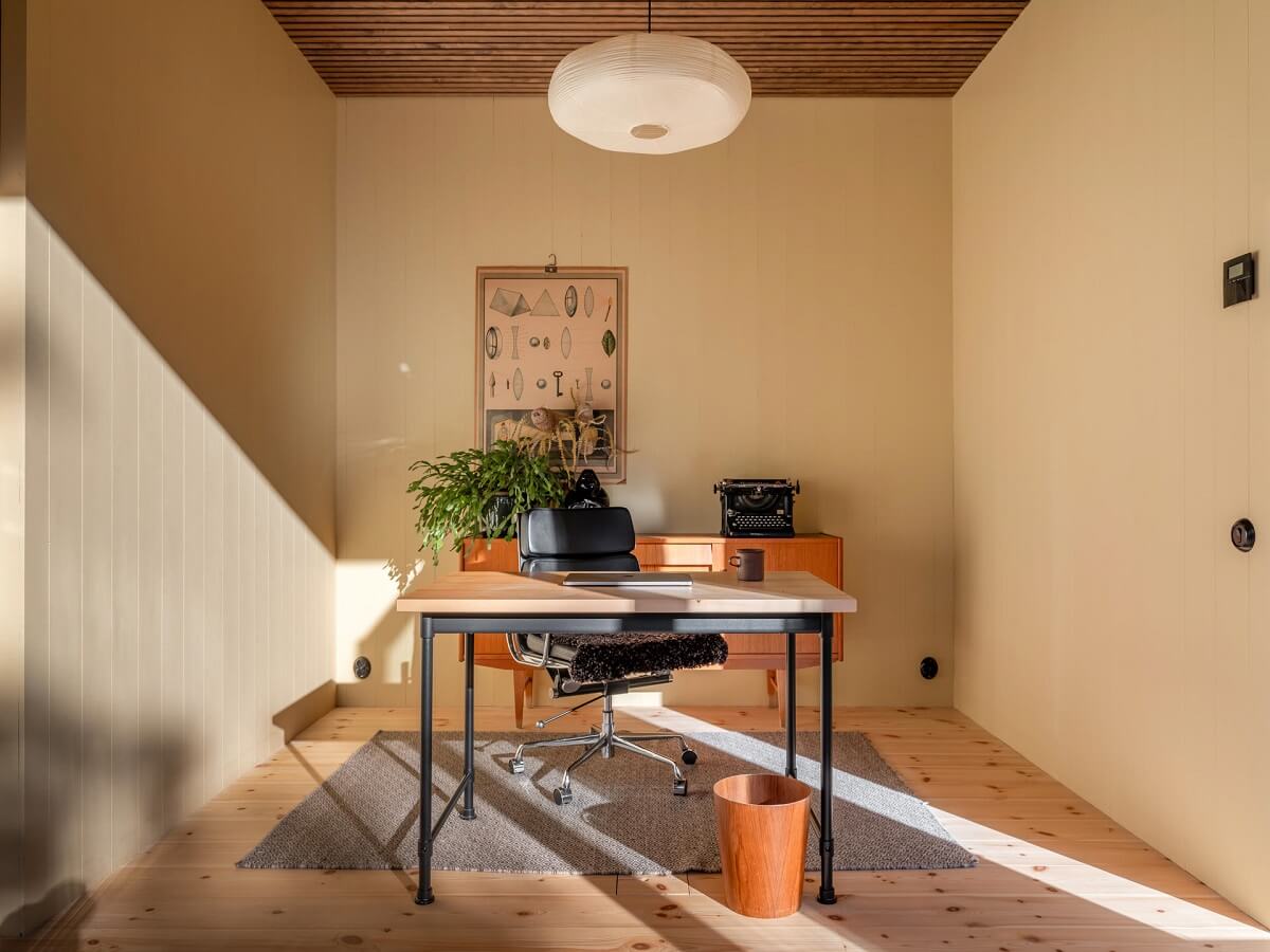 An Architectural Wooden Home with Open Spaces 13 home-office-wooden-home