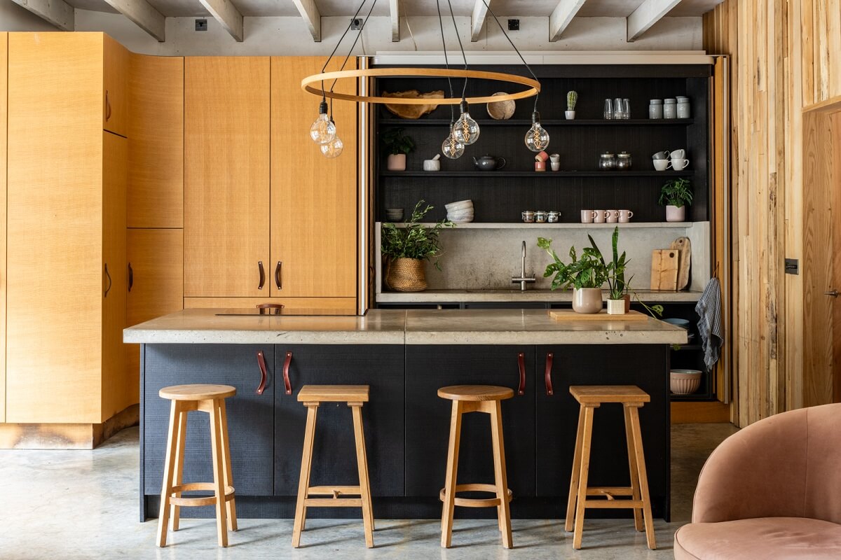 An English Country House That Pairs History with Contemporary Design 3 kitchen-with-open-closed-cabinets-island-nordroom
