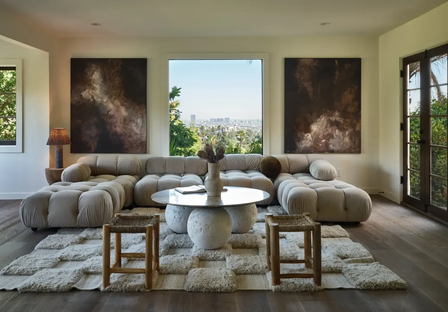Interior Design Trends for 2024: Comfort, Nature, and Warmth 24 living-room-checkerboard-rug-nordroom