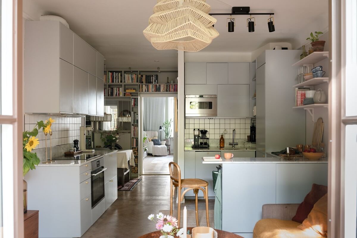 A Charming Open Plan Swedish Apartment 5 open-plan-living-kitchen-dining-room-nordroom