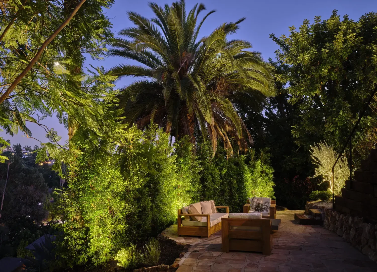 A Renovated Spanish Style Home in Hollywood Hills 33 seating-area-garden-nordroom