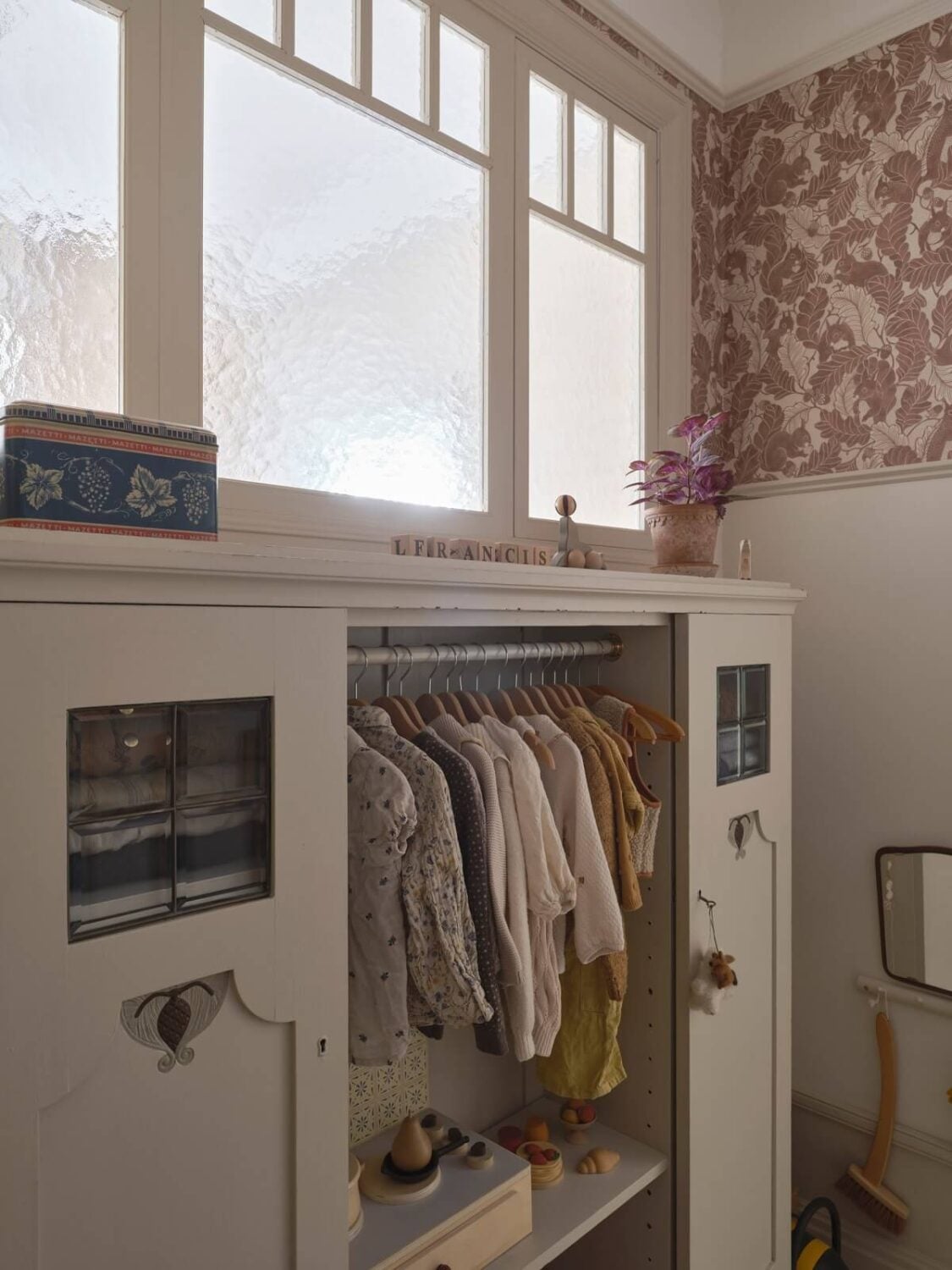 A Light Scandinavian Apartment with Classic Touches 17 small-nursery-wardrobe