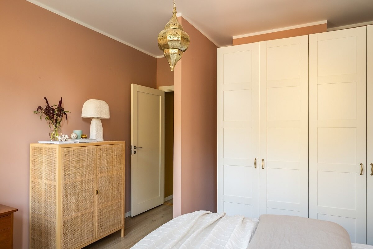 An Oslo Apartment with a Yellow Living Room 13 soft-pink-bedroom-wardrobes-nordroom
