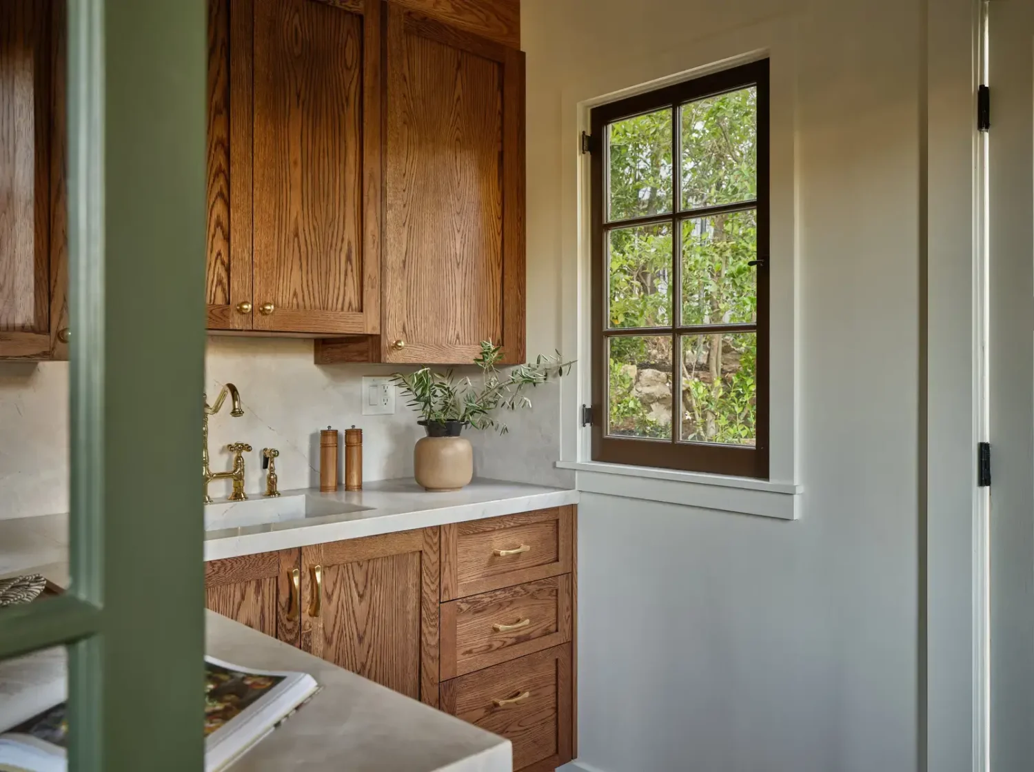 A Renovated Spanish Style Home in Hollywood Hills 15 utility-room-oak-cabinets-nordroom