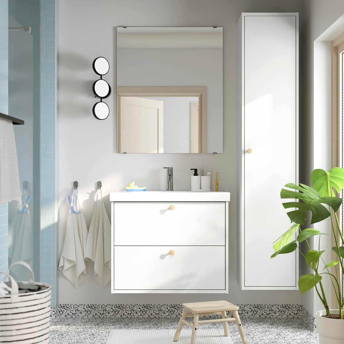 New IKEA Bathroom Collections For A Fresh Start in 2024 3 IKEA-HAVBÄCK-white-bathroom-cabinets-nordroom