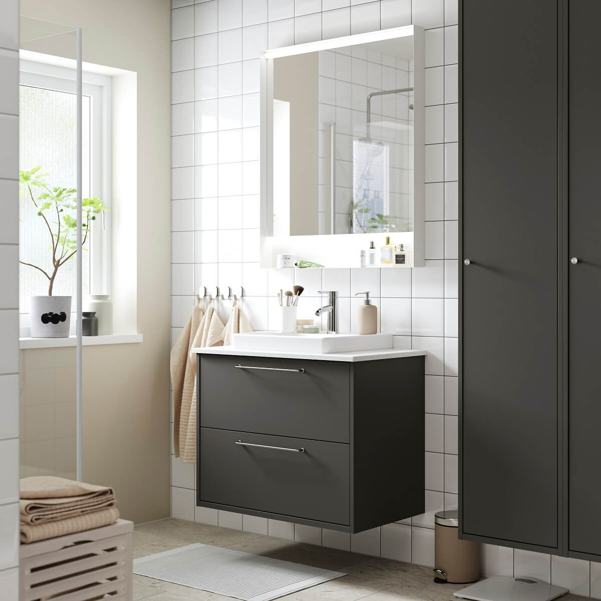 New IKEA Bathroom Collections For A Fresh Start in 2024 5 IKEA-gray-HAVBÄCK-vanity-nordroom