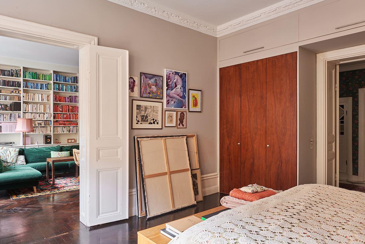 A Romantic Apartment with Original Details 30 bedroom-built-in-wardrobes