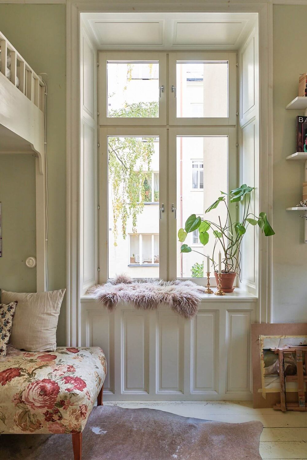 A Romantic Apartment with Original Details 34 bedroom-loft-bed