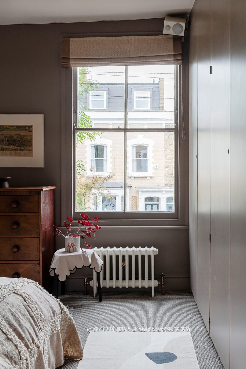 A Green and Pink London Townhouse with A Modern Extension 16 built-in-wardrobes-bedroom