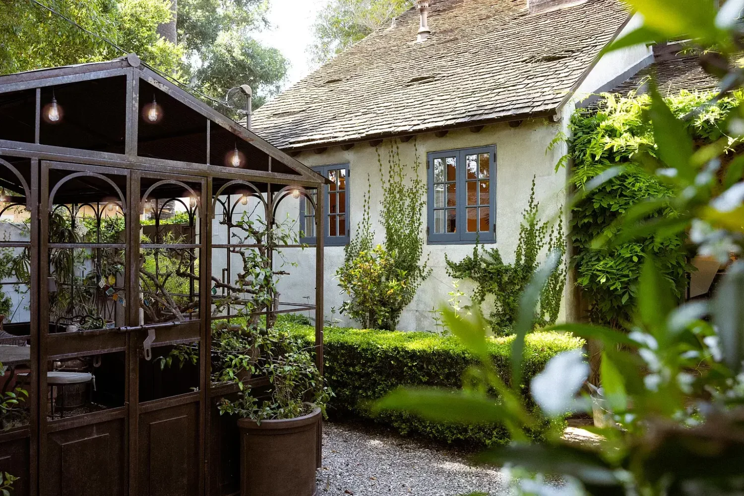 A Cozy Montecito Home Once Owned by Larry David 27 garden spanish style montecito home
