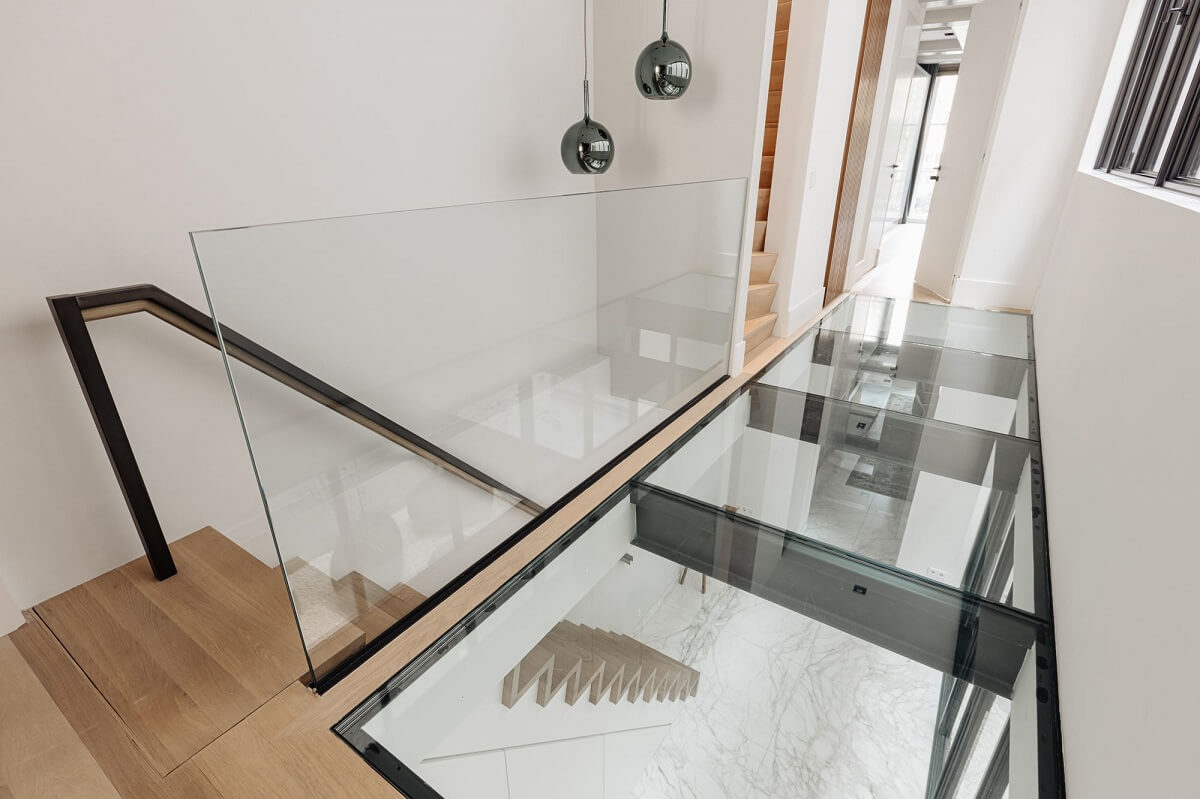 A Luxurious Amsterdam Canal House with High Ceilings 10 glass floor canal house amsterdam