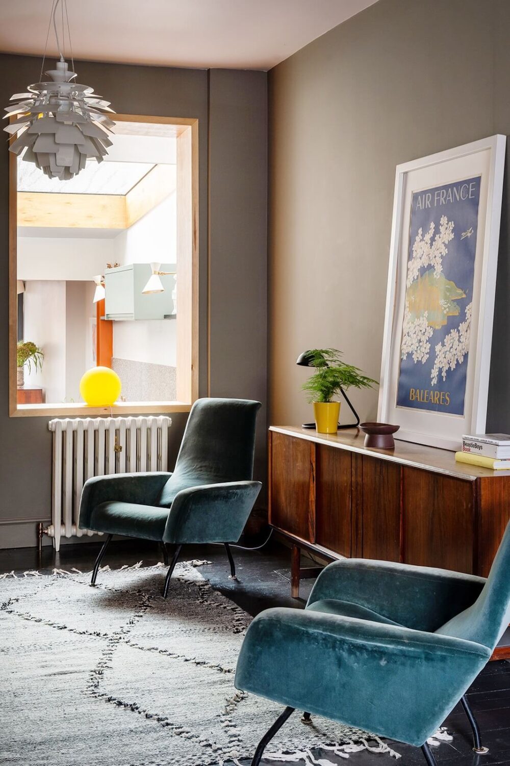 A Green and Pink London Townhouse with A Modern Extension 4 green-sitting-room