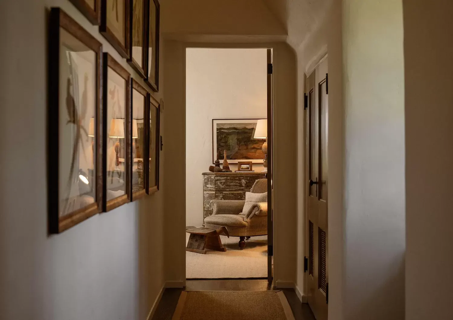 A Cozy Montecito Home Once Owned by Larry David 10 hallway cozy montecito home