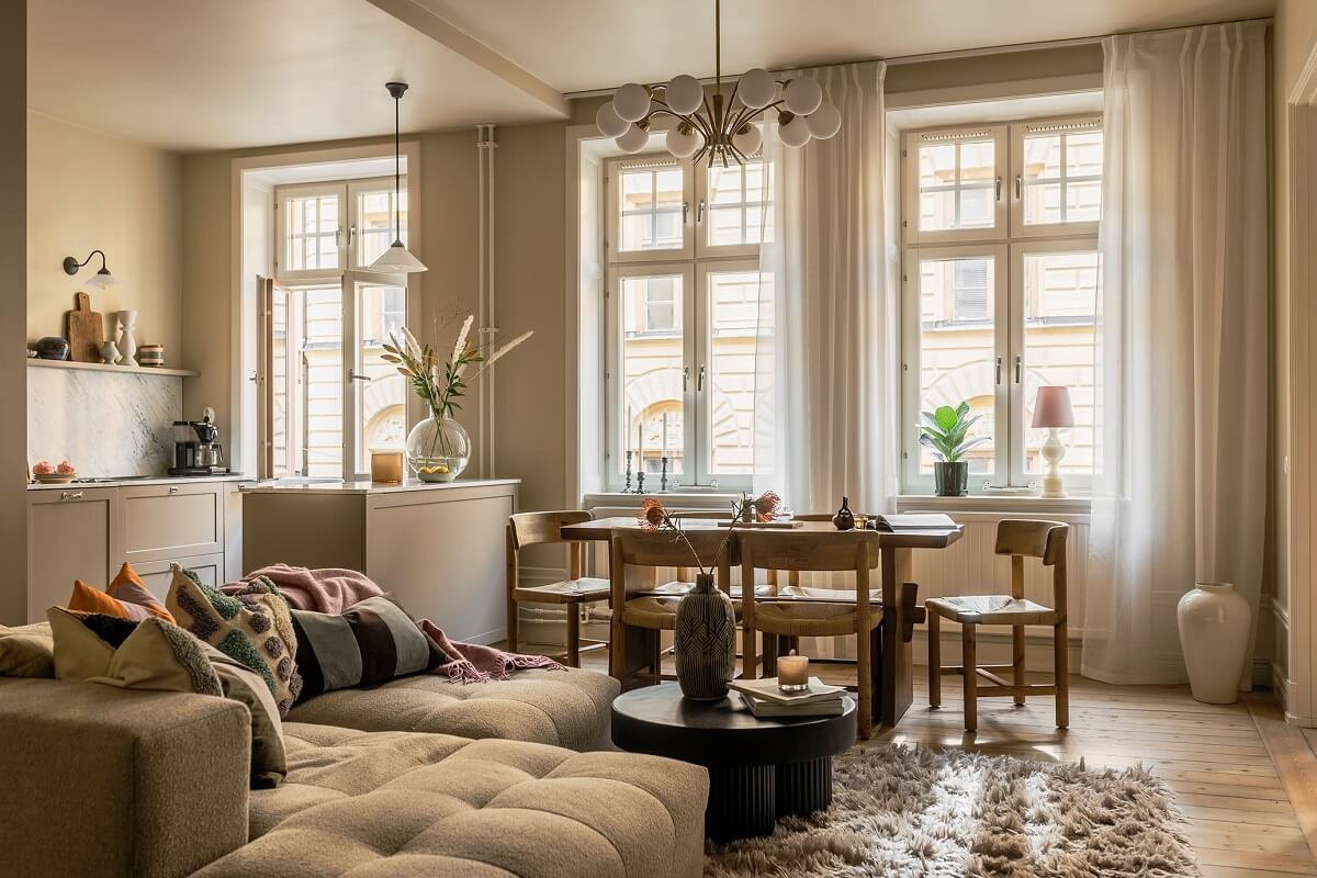 Best of 2023: Living Rooms 13 open plan living room kitchen scandinavian design