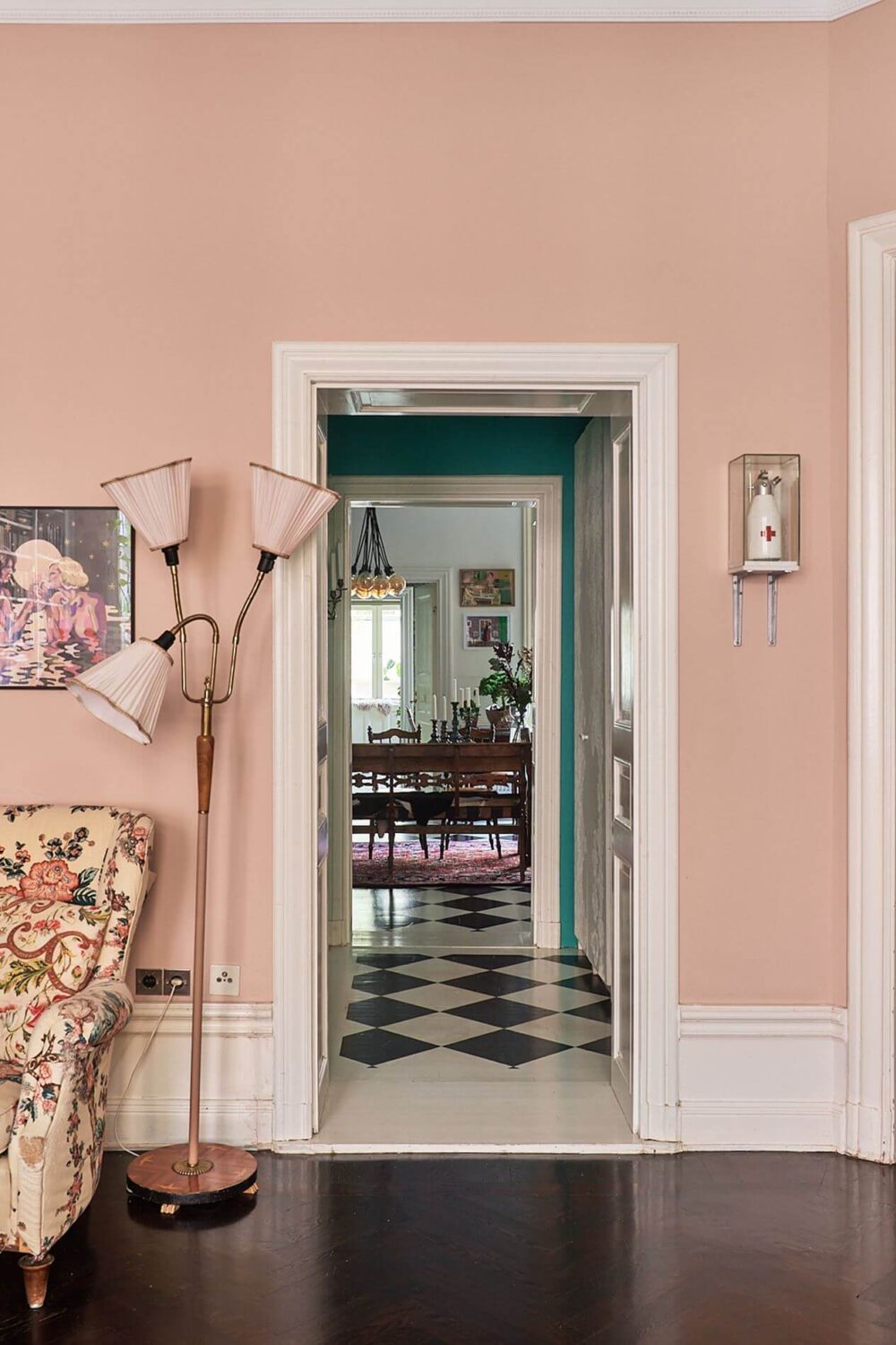 A Romantic Apartment with Original Details 9 pink-living-room-alls