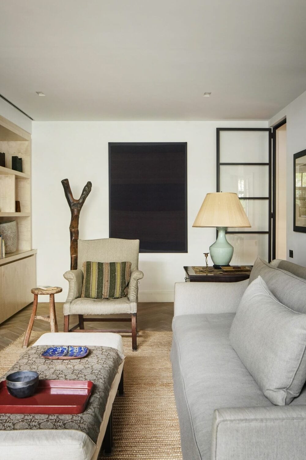 Stylish Monochrome Interiors in an Early 20th Century House 6 serene-living-room-nordroom