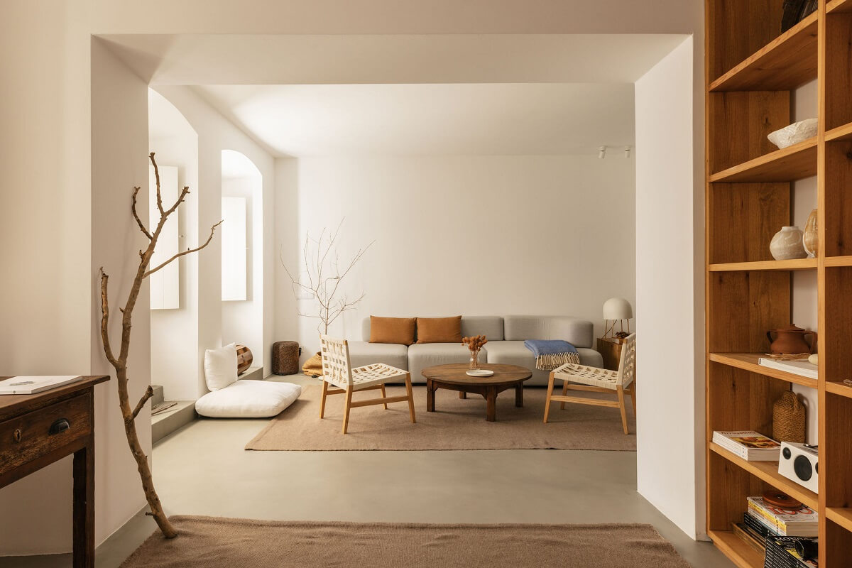 A Renovated 19th Century House with a Minimalistic Decor 1 serene-living-room-renovated-townhouse-portugal-nordroom