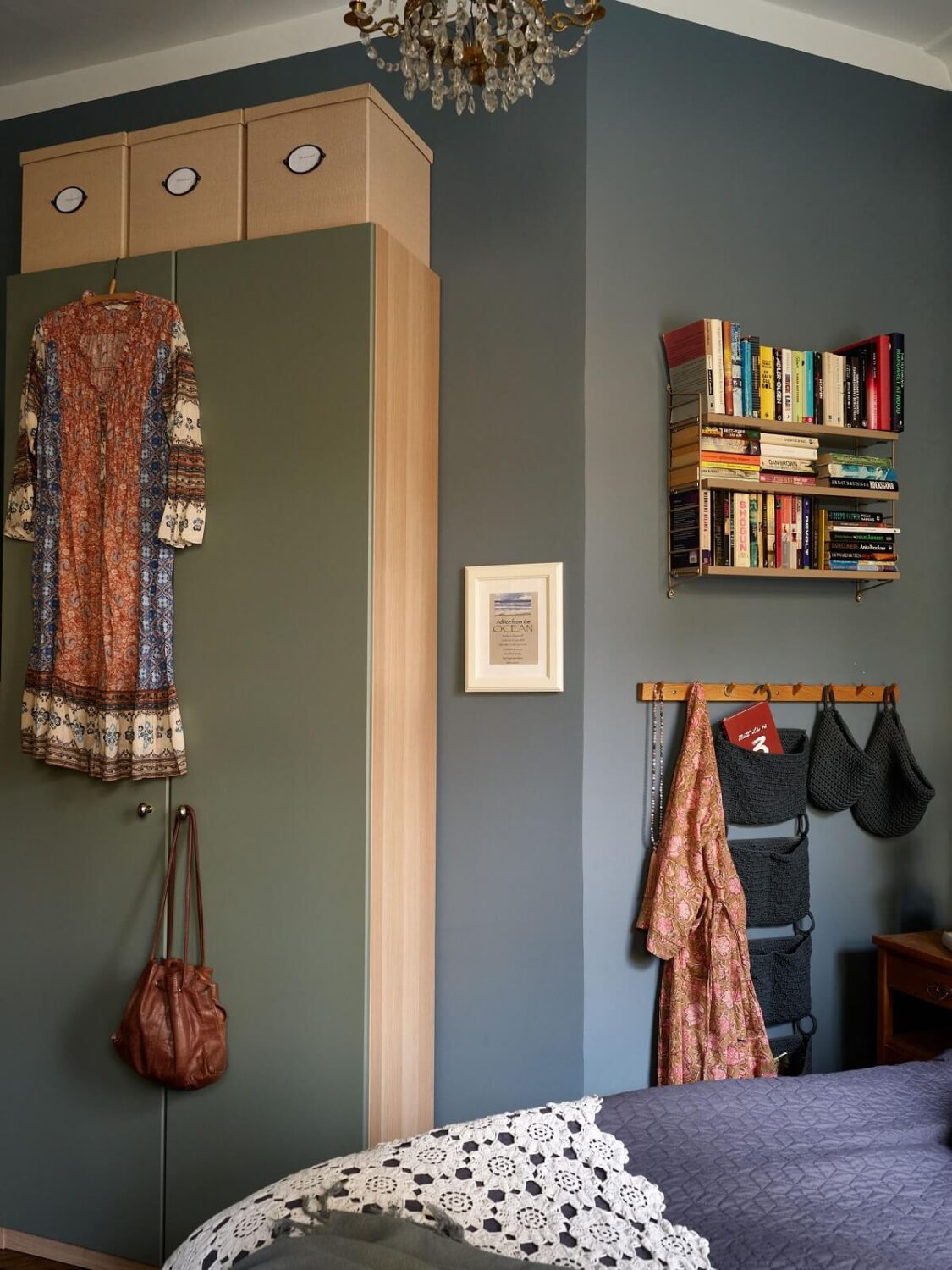 A Warm Vintage Apartment in Stockholm 13 small-blue-bedroom-nordroom