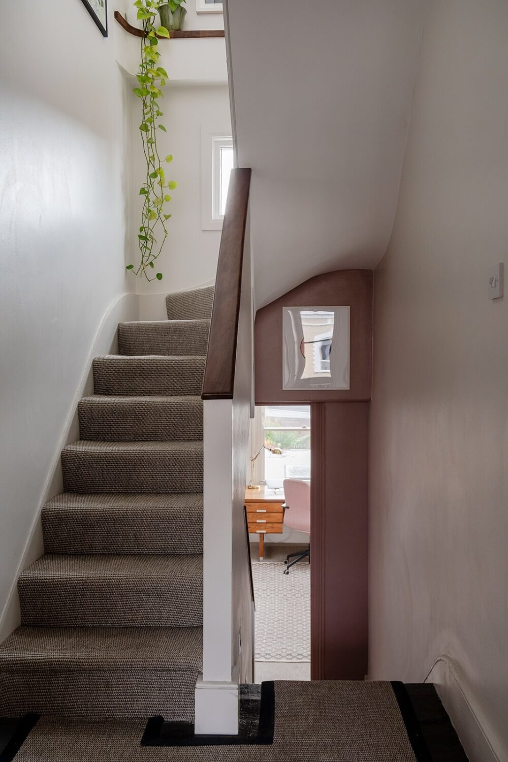 A Green and Pink London Townhouse with A Modern Extension 12 staircases-historic-home