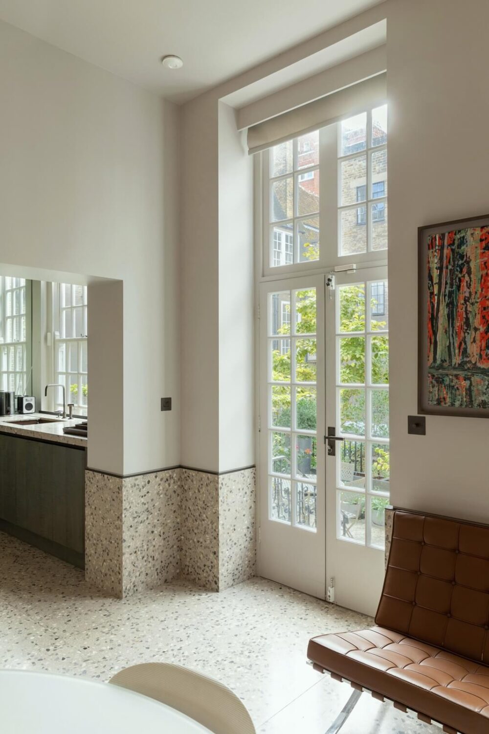 A Unique London Home with Terrazzo Tiles and a Roof Terrace 13 terrazzo tiles open plan dining room kitchen