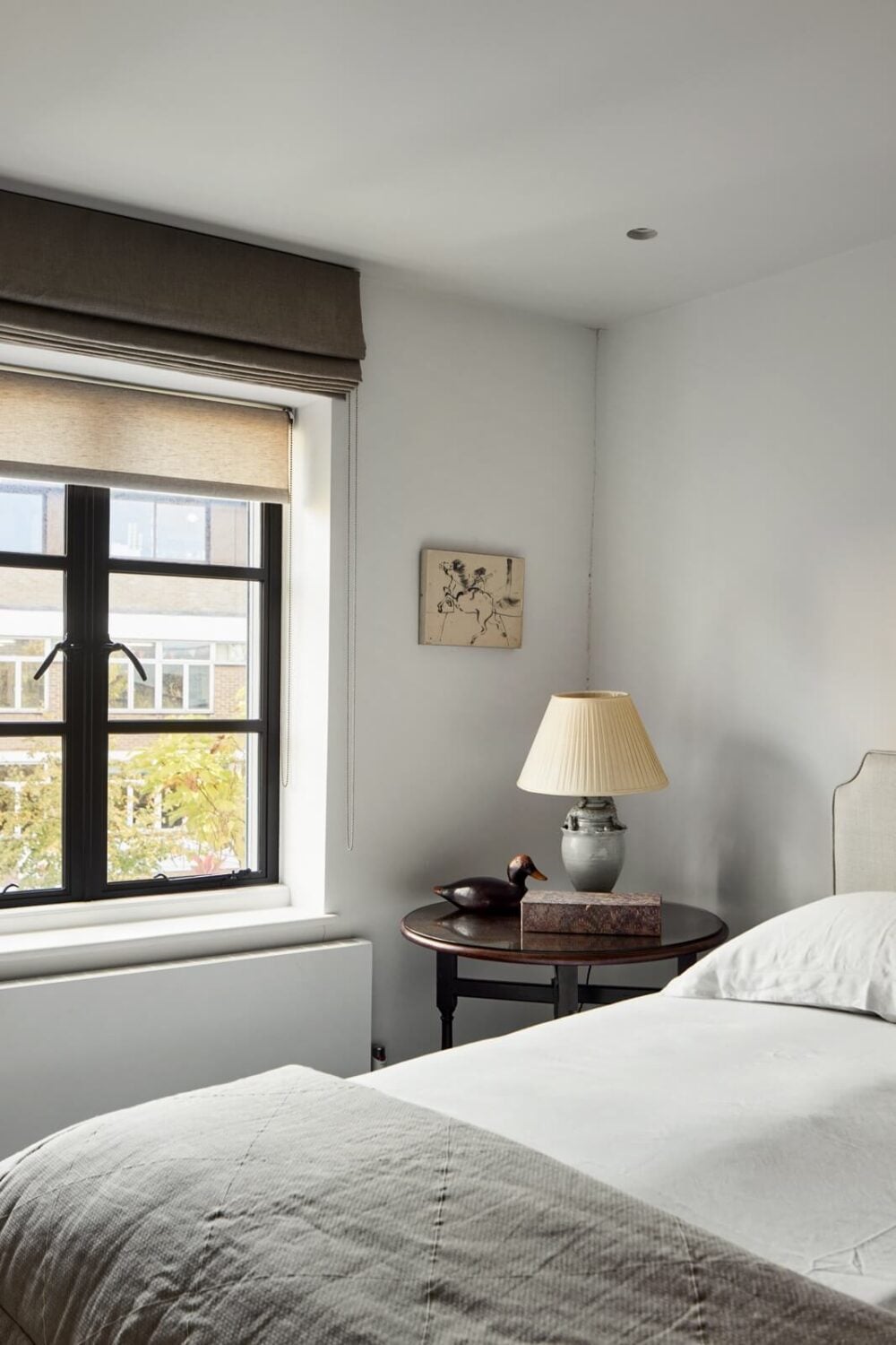 Stylish Monochrome Interiors in an Early 20th Century House 22 white-bedroom