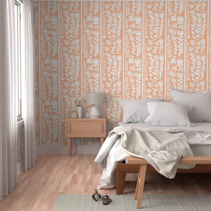 16040131 aurora folk bright peach fuzz pantone color year 2024 by holli zollinger Pantone Color of the Year 2024 Home Decor Inspiration