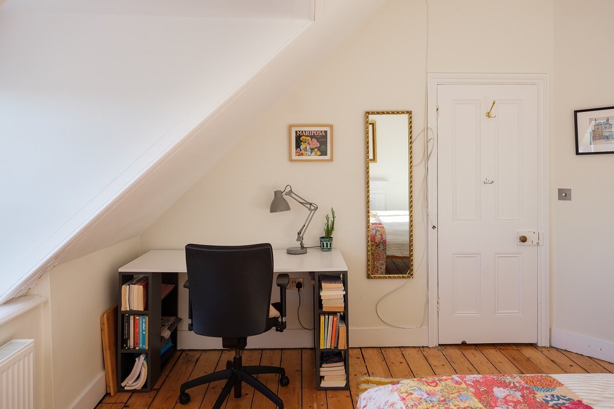 Playful Colors in a Historic Home in Kent 18 bedroom-home-office